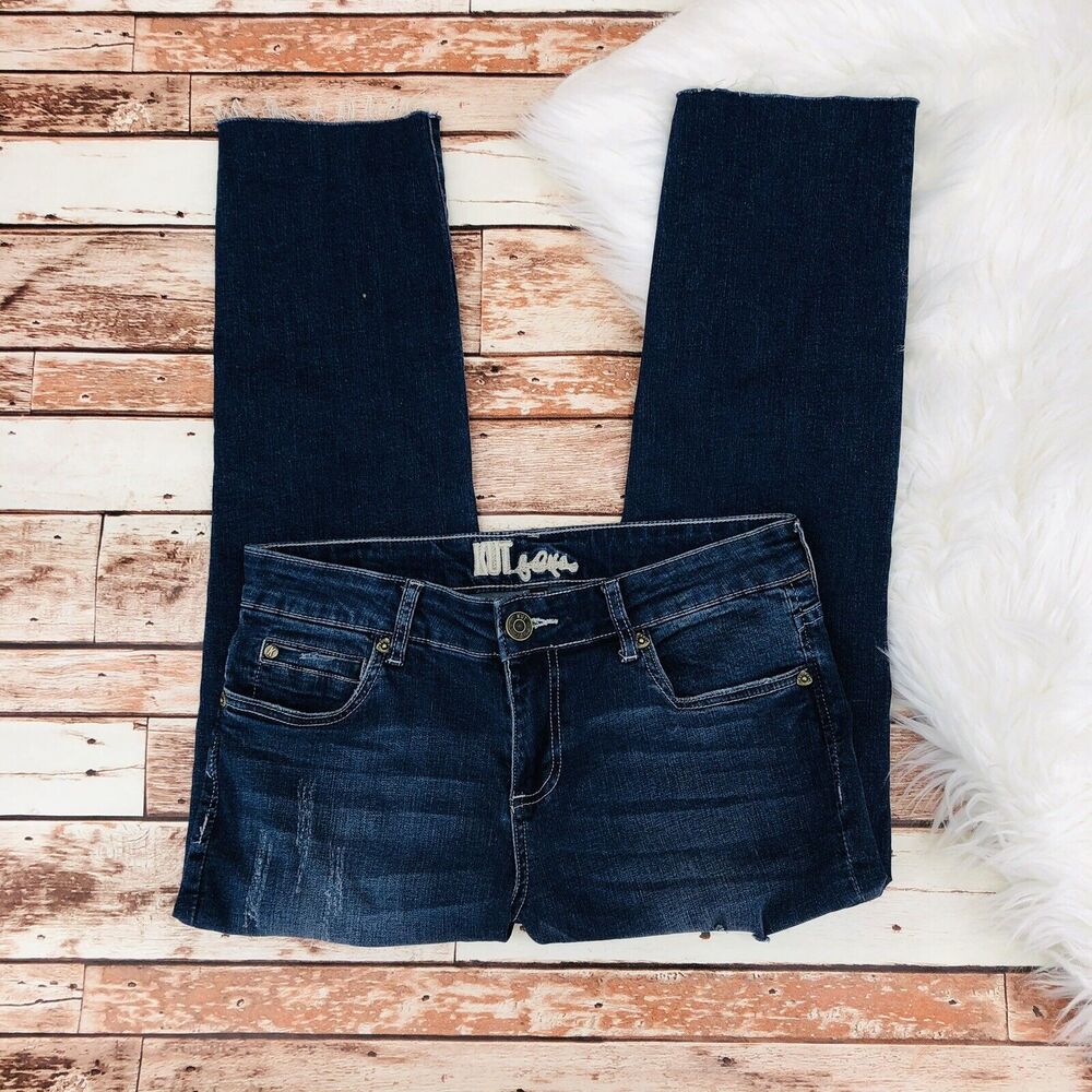 KUT From The Kloth Women's Straight Leg Catherine Boyfriend Jeans Size 6 Raw Hem - Picture 4 of 9